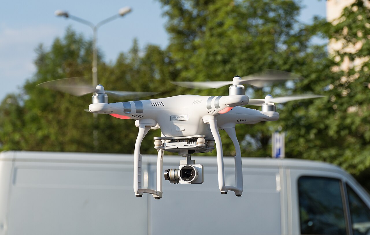 DJI Phantom drone: representative photograph, not an image of the Falcon Peak exercise